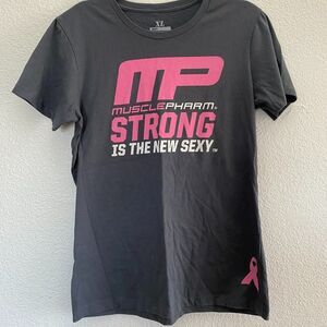 MusclePharm MP Strong Is The New Sexy Cancer Awareness T-Shirt Size XL EUC